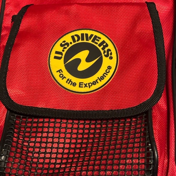 US Divers High End Red Scuba Snorkeling Fins Bag MINTY - Picture 3 of 6
